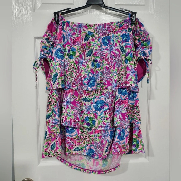 NWT Stella Parker Collection Plus Size Multicolor Floral Two Piece Swim Size 22W - Picture 2 of 11